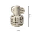 Axyaa Geometric Ceramic Vase | Desktop Storage Container | Home Decoration Accessories