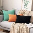 Axyaa Soft Plush Corduroy Pillow Case for Home Decor - 40/45/50cm