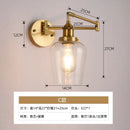 Axyaa Retro Rocker Glass Wall Lights Adjustable LED Wall Sconce Reading Lamps