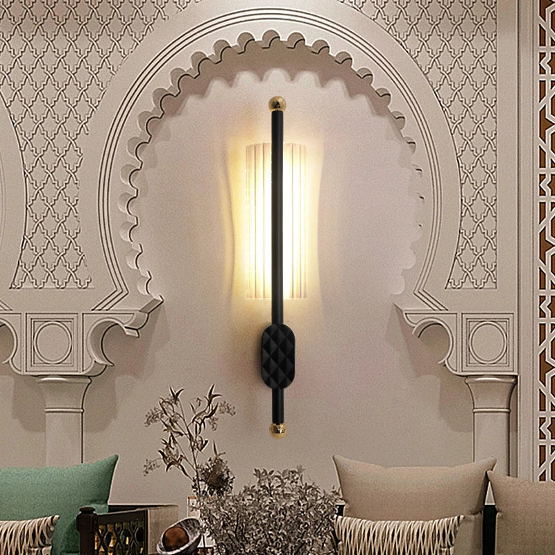 Axyaa Black and Gold European Style Wall Lamp for Home Décor