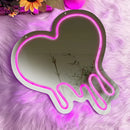 Axyaa Heart LED Makeup Mirror Lamp Neon Light for Girls Bedroom