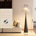 Medieval Fabric Walnut Floor Lamp by Axyaa: Elegant LED Light for Bedroom or Living Room
