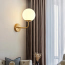 Axyaa Gold Modern Glass Ball LED Wall Sconce for Living Bedroom Decor