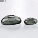 Axyaa Round Glass Vase Hydroponics Plant Pots Aesthetic Room Decor