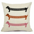 Axyaa Christmas Sausage Style Cushion Cover | Festive Dog Decorative Pillow Cover 45x45cm
