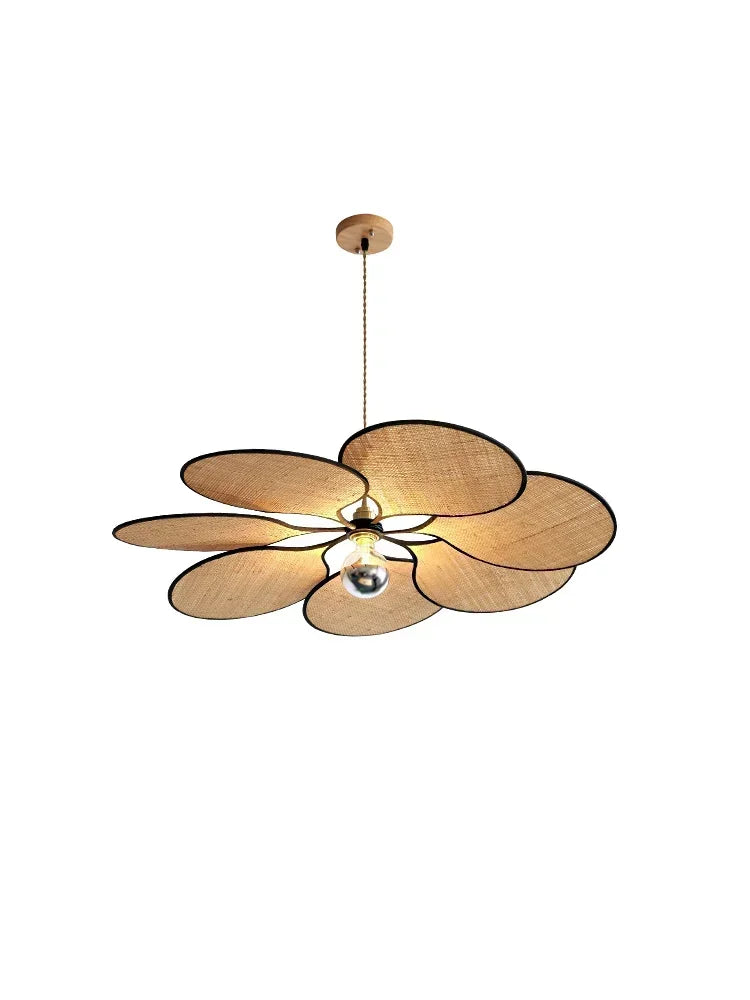 Axyaa Retro Flower Chandeliers Woven Pendant Lights for Dining Room & Living Room