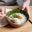 Axyaa Flame-Killed Ceramic Bowl Set: Salad, Dessert, Snack, Pasta Serving Bowls