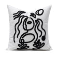 Axyaa Ivory Loop Tufted Cushion Cover 45x45 Nordic Plush Pillows for Home Decor
