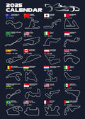 Axyaa F1 Track Canvas Poster: Abstract Sports Map Print for Modern Living Room