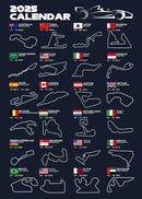 Axyaa F1 Track Canvas Poster: Abstract Sports Map Print for Modern Living Room