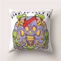 Skull Polyester Pillowcase 45X45CM Axyaa Home Decor Cushion Cover Square Sofa Decor