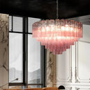 Axyaa Glass Chandelier Light: Elegant French Home Decor for Living Room, Bedroom, Hotel, Staircase.