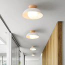 Axyaa Nordic Wooden LED Ceiling Lamp: Modern Macaron Decor Fixture