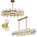 Axyaa Crystal Metal LED Pendant Light for Vintage Living Room Atmosphere