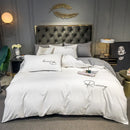 Axyaa Embroidered Bedding Set King Size Duvet Cover Set Skin Friendly Blanket Cover