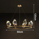 Axyaa Crystal Chandelier, Luxury Living Room Pendant Light, Bedroom Ceiling Lamp