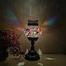 Axyaa Turkish Mosaic Aroma Table Lamp Vintage Art Deco Glass Bed Light