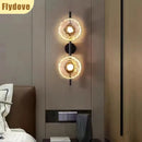 Axyaa Nordic Glass Metal Wall Lamp for Home and Hotel Decor