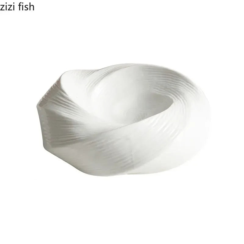 Axya Ceramic Dinner Dessert Plate Set Solid Color Tableware