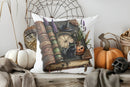 Axyaa Halloween Witch and Cat Throw Pillow Cover for Sofa, Bedroom, Car