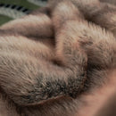 Axyaa Luxury Fox Fur Plaid Blanket for High-End Home Decoration