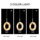 Axyaa Nordic Ring LED Pendant Lights Modern Hanging Lamp for Bedroom and Living Room