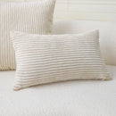 Axyaa Stripe Corduroy Cushion Cover 30x50cm - Simple Nordic Style Pillowcase