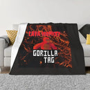 Axyaa Cute Gorilla Tag LAVA Monkey Throw Blanket - Soft and Cozy Blankets