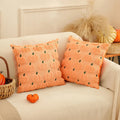Axyaa Halloween Pumpkin Pillow Cover, 18x18 Inch Orange Cushion Case for Fall Home Decor