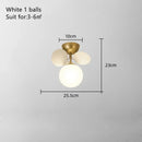 Axyaa Kids Room LED Ceiling Light Fixture Glass Ball Color Chandelier