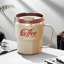 Axyaa Stainless Steel Double-Layer Coffee Cup with Handle - Insulated Drinking Mug