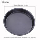 Axyaa Non-Stick Carbon Steel Pizza Pan Deep Dish Tray Set