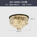 Axyaa Multilayer Crystal Chandelier Modern Luxury Glass Hanging Lamp