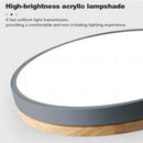 Axyaa Nordic Wooden LED Ceiling Light - Dimmable Round Ceiling Lamp for Home Decor