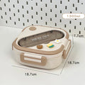 Axyaa Kawaii Kids Bento Box with Compartments - Portable, Microwave Safe Storage Container