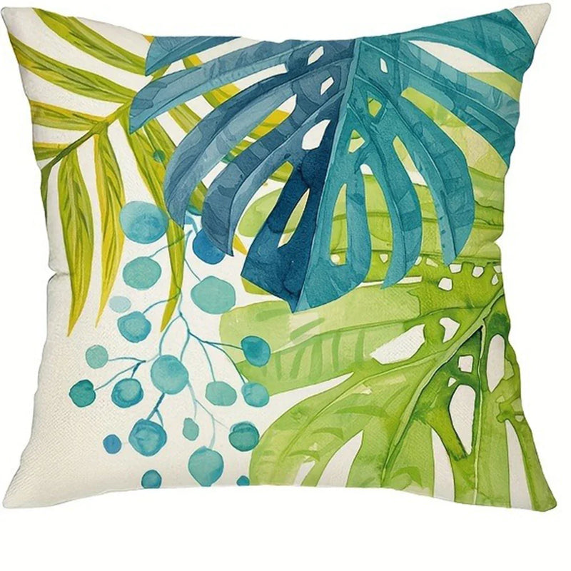 Axyaa Tropical Leaf Pattern Pillowcase, SWEET HOME Design, Room Decoration
