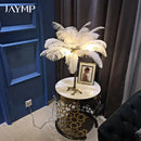 Luxury Ostrich Feather Floor Lamp by Axyaa - Elegant Home Decor & Lighting Solution