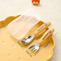 Axyaa Kids Stainless Steel Cutlery Set with Box - Reusable & Portable Training Tableware