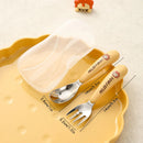 Axyaa Kids Stainless Steel Cutlery Set with Box - Reusable & Portable Training Tableware