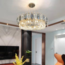 Axyaa Crystal Chandelier Stair Pendant Lamp Living Room Lighting