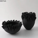 Axyaa Porous Edge Ceramic Vase, Desk Decoration, Flower Arrangement, Room Aesthetic Decor