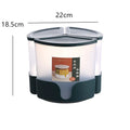 Axyaa Rotating Rice Bucket Grain Storage Box Cereal Dispenser Moisture-Proof Container