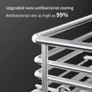 Stainless Steel Rack with Slide Rails for Kitchen Cabinet Organization by Axyaa
