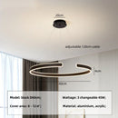Modern LED Semicircle Ring Pendant Light for Living Room by Axyaa
