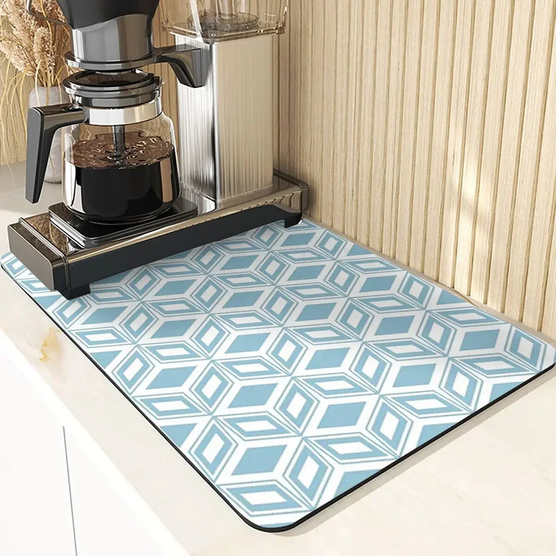 Axyaa Yellow Non-Slip Diatoms Drying Mat for Kitchen Counter-Limited Offer!