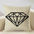 Axyaa Geometry Cushion Cover - 45x45cm Linen Pillow Case for Home Decor