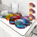 Axyaa Marine Fish Color Absorbent Kitchen Drying Mat