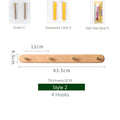 Axyaa Black Walnut Wood Clothes Hook: Stylish Brass Wall Hanger for Bedroom & Foyer