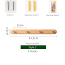 Axyaa Black Walnut Wood Clothes Hook: Stylish Brass Wall Hanger for Bedroom & Foyer
