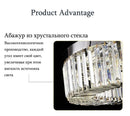 Axyaa Crystal LED Ceiling Lamp | Post-Modern Minimalist Round Bedroom Living Room Light